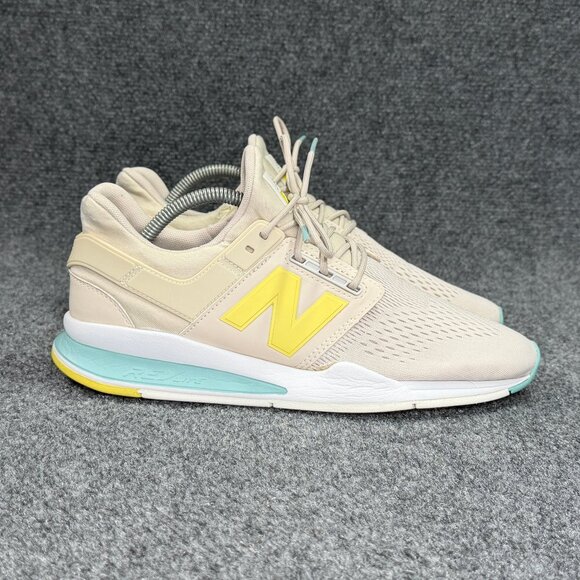 New Balance Shoes - New Balance 247 v2 Running Shoes Women's‎ Size 10 Tan Yellow Blue Athletic Retro